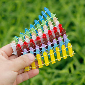 Minivalla de madera de 3cm para jardín, barrera de madera para casa de muñecas, escaparate artesanal, accesorios de decoración <span class=keywords><strong>del</strong></span> hogar, XJ0728 - Product Image 3