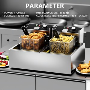 Thương mại điện <span class=keywords><strong>6</strong></span> + 6L Nồi chiên sâu máy mới cho nhà sử dụng thức ăn nhanh nhà hàng khoai tây chiên gà khách sạn cửa hàng thực phẩm - Product Image 5