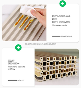 WPC gỗ tấm Tường PVC UV WPC tường rãnh tấm nội thất WPC Panel tường tấm vật liệu xây dựng - Product Image 3