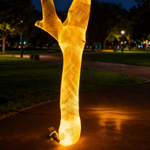 Đèn cây lưới sợi quang <span class=keywords><strong>LED</strong></span> ngoài trời chống thấm nước, cây sự sống, đèn cảnh quan, trang trí ngày lễ, đèn sân vườn RGB nhiều màu sắc - Product Image 4