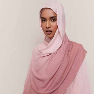 Listo para enviar Premium Ombre mujeres musulmanas 60g Modal Tie-dye bufanda Hijbs suave transpirable Hijabs - Product Image 3