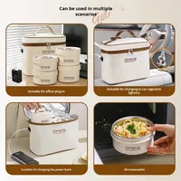 Boîte à lunch isotherme extra longue en acier inoxydable 304, chauffage électrique 24 heures, thermos pour repas des employés de bureau, aliments chauffables en hiver
