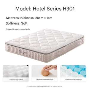 ที่นอนสปริงอิสระเมมโมรี่โฟมคุณภาพสูง ทันสมัย ไร้แรงกดทับ สำหรับโรงแรมและครัวเรือน - Product Image 6