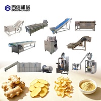 Chaîne de production de gingembre de qualité supérieure : Prix de la machine de découpe de gingembre, machine de traitement automatique du gingembre