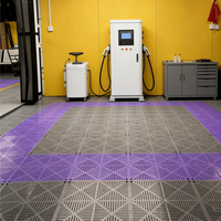 Dalles de sol de garage en PP haute résistance, emboîtables, imperméables, antidérapantes, installation par clipsage pour atelier de detailing automobile
