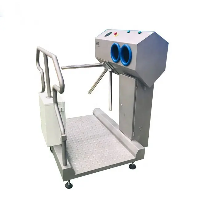 Hand disinfection stainless steel sanitary barrier cleaning station for food industry plant
