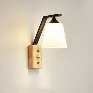 Lampada da parete in legno giapponese, <span class=keywords><strong>applique</strong></span> da comodino, <span class=keywords><strong>applique</strong></span> da parete per scale, design nordico, Art Déco, luci a LED da parete, lampada da parete - Product Image 6