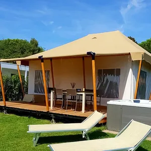 High-end brand project luxury hotel solid wood windproof waterproof safari tent