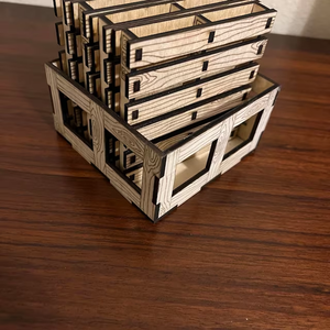 Kustom potongan laser palet kayu bentuk palet minuman coaster kayu dengan kotak - Product Image 3