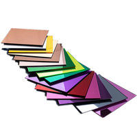 Aulen 100% vierge argent or miroir feuille acrylique PMMA coloré argent or service de découpe personnalisé