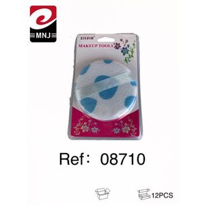 Silvia Makeup Powder Puff Blue Dots 12Pcs Cosmetic Tool - Product Image 1