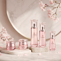 Ensemble de flacons et pots en verre ambré de luxe, forme taille de poitrine, pour crème et lotion, 30g 50g 30ml 100ml 120ml, emballage cosmétique vide pour soins de la peau
