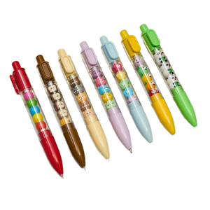 Encre noire 0.5mm bricolage stylos gel effaçables avec Logo personnalisé plastique Durable rechargeable et <span class=keywords><strong>action</strong></span> de presse pour le soulagement du stress d'examen - Product Image 4