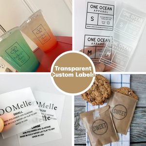 Etichette Adesive Trasparenti Personalizzate Impermeabili con Vernice Lucida, Logo Stampato, Adesivi Trasparenti Premium per Decorazioni Domestiche - Product Image 4