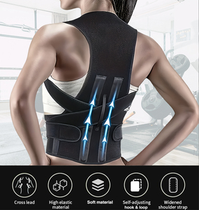 Meilleure vente Hommes Femmes Réglable Néoprène <span class=keywords><strong>4</strong></span> Stays <span class=keywords><strong>Back</strong></span> Straighten Support Corrector De Postura Shoulder Brace Posture Corrector - Product Image 3