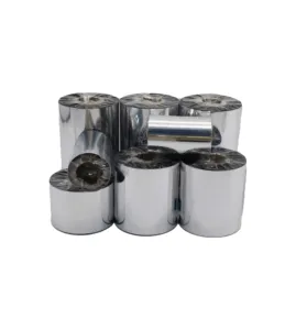 Băng Giấy Carbon bệnh viện 65mm x 300m Băng truyền nhiệt hỗn hợp băng Carbon cơ sở cho máy in nhãn nhiệt giấy