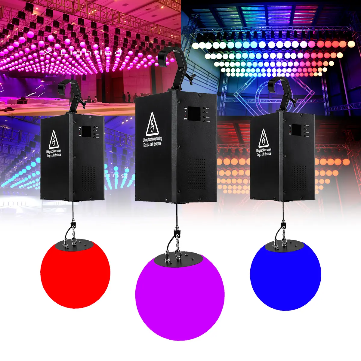 Kinetic Lights Ball LED Matrix Lights Indoor Changeable Emitting Color for Stage Use