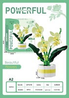 353 Uds. Bloques de crisantemo orquídea flor de ciruelo juego de bloques de construcción decoración de flores ladrillos para juguetes regalo Niña