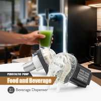 LEFOO Lebensmittelgeeignete Peristaltikpumpe LFP303A/DB 12V 24V DC 730ml/min Getränkemaschine Sirup-Saft-Transfer Peristaltische Flüssigkeitspumpe