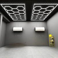 Lampe de travail LED hexagonale Arlott Bright, lumière hexagonale portable pour garage avec 14 grilles pour l'atelier de détail automobile, l'entrepôt