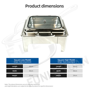 Set Scaldavivande Elettrico FLEY Luxury 6L in Acciaio Inox per Buffet, Riscaldatore per Alimenti per Hotel, Banchetti e <span class=keywords><strong>Servizi</strong></span> di Catering - Product Image 4