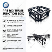 Boîte de jonction à 4 voies en aluminium 6082 T6 certifiée TUV, pré-assemblée, pour éclairage de scène événementielle