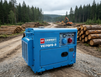 Générateur diesel silencieux de 7 kW pour chantier de construction, groupe électrogène insonorisé robuste Yuchai YC7GFS-3 avec roues mobiles