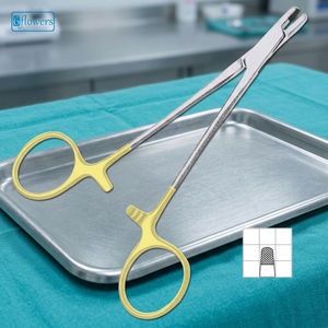 Pinza hemostática manual de acero inoxidable con portaagujas y torsionador de alambre Rubio TC, certificada CE Clase I - Product Image 4