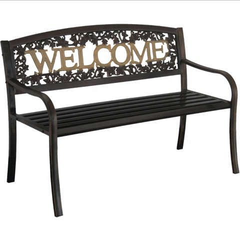 2022 Hot Sale High Quality Modern and Elegant Metal Iron Bench for Outdoor Garden Furniture