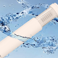 Mini purificateur d'eau de douche léger en ABS, pommeau de douche pluie télescopique portable avec valve en acier inoxydable pour hôtel