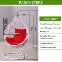 Porte Meubles PE Rotin À La Mode Gourde Conception Balançoire Chaise Pour Hôtel Resort Villa Jardin Patio