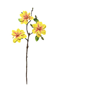Bonsái de Magnolia Artificial Lichao, Flor de Seda Suave de PVC Hecha a Mano, Decoración para Bodas y Hogar, Planta Decorativa Impresa en 3D - Product Image 5