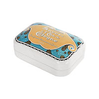 Boîte carrée en métal de savon personnalisé sérigraphiée emballage cadeau en fer de savon pour produits ménagers