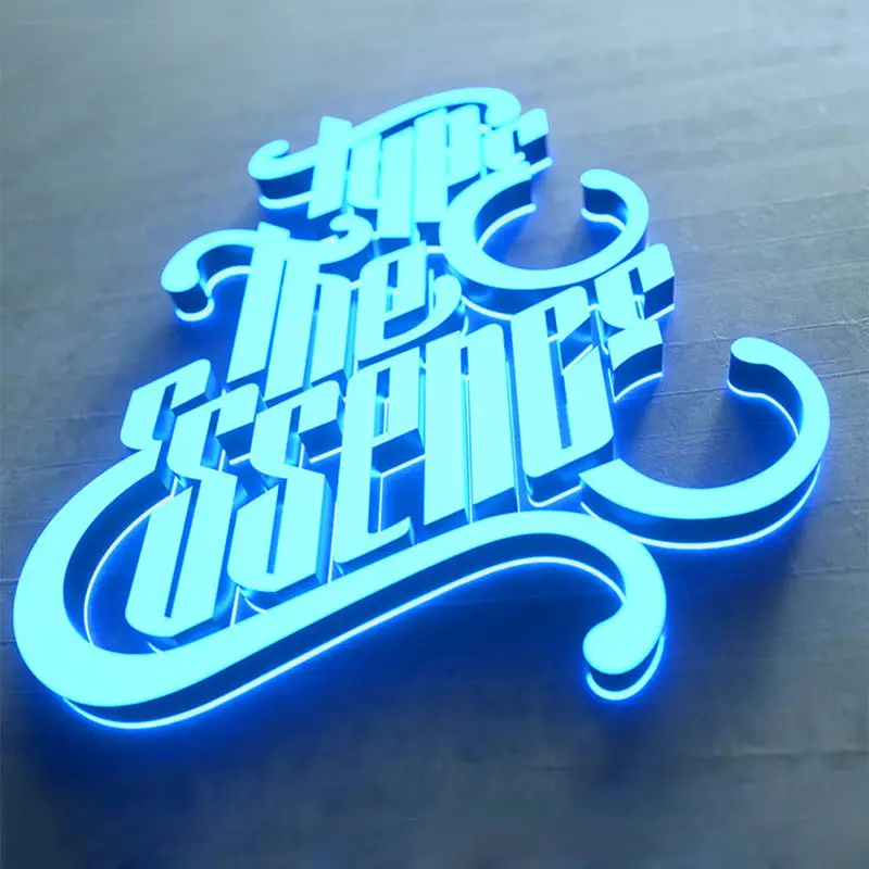 Iluminación 3D acrílico Mini Led canal letra signo dobladora hacer acrílico cara iluminación letras muestras