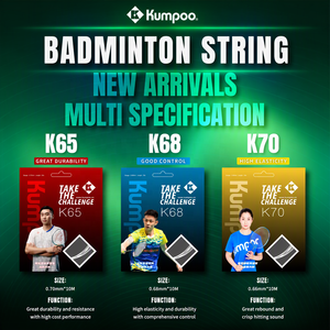 KUMPOO K65 Badminton-Saite 0,70mm Hohe Haltbarkeit Anti-Reibungs-Kontrolle Dreischichtig Multifilament Kaltverschmelzungs-Technologie 46LBS 10m - Product Image 2