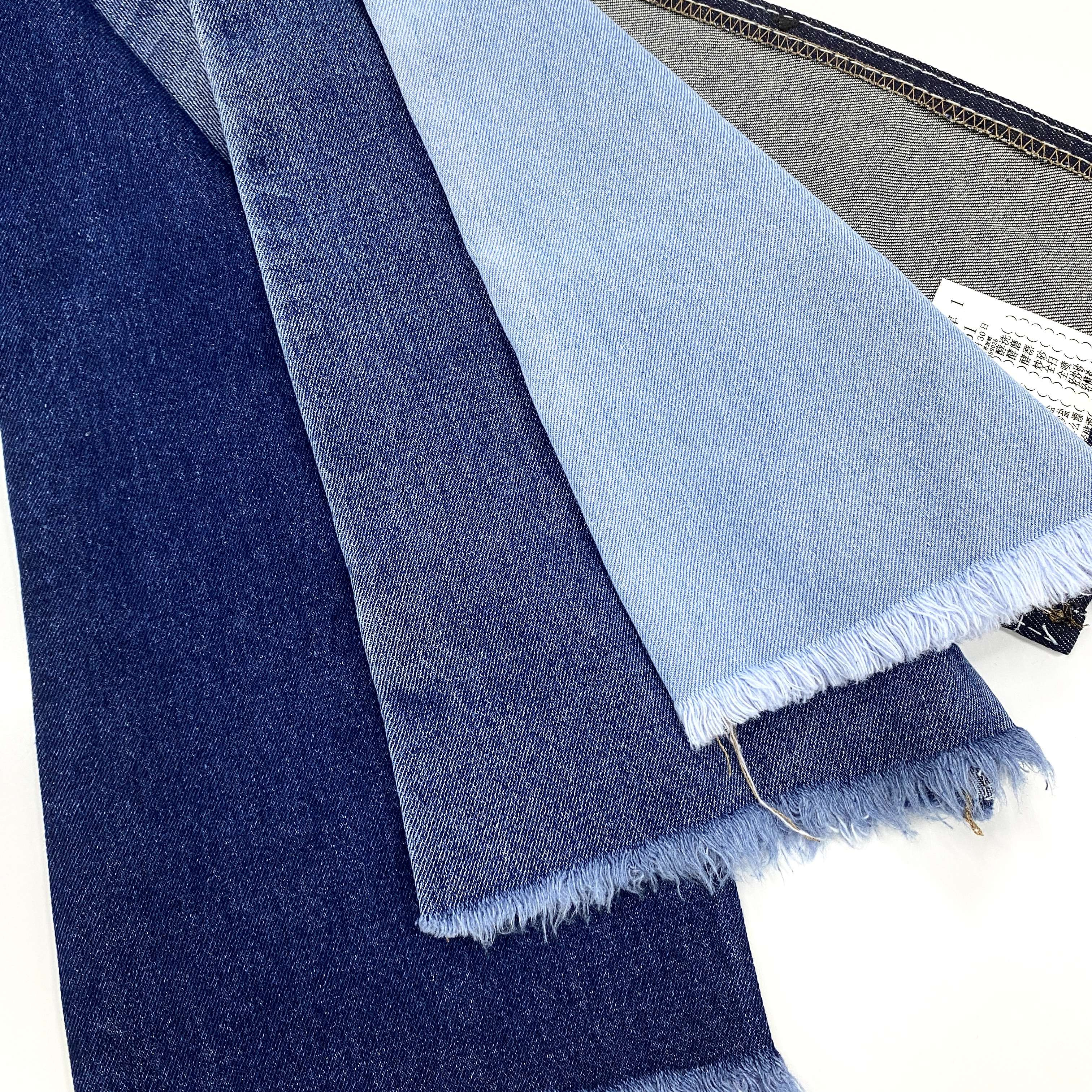 Factory Wholesale Light Weight Soft Touch Sustainable Recycled Cotton Denim Fabric for Jeans