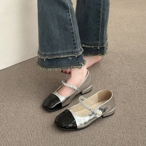 2026 Spring New Pearl Single Shoes Retro Small Fragrant Mary Jane Shoes Thick Heel Middle Heel Small Leather Shoes - Product Image 3