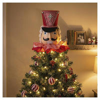 Großhandel Nussknacker Christbaumspitze Weihnachtsdeko 30x30x15cm Top-Ornament für Wohnzimmer Kamin Krippenbaumspitze Feiertagsdekoration