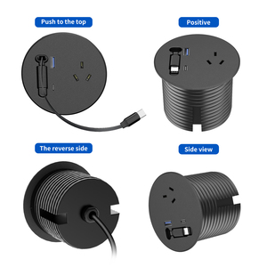 เต้ารับไฟฟ้าแบบฝังในโต๊ะทำงาน 1 ช่อง AC พร้อมสายชาร์จเร็วแบบยืดหดได้ USB-C สำหรับติดตั้งบนโต๊ะ - Product Image 2