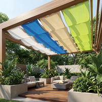 Tenda Ondulata Retrattile per Esterni, Rete Parasole per Campi da Calcio, Piscine, Aree Panoramiche e Strutture di Allenamento