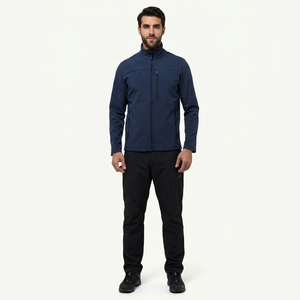 Veste Softshell pour homme, coupe-vent personnalisée, avec revêtement imperméable, coupe-vent et chaud, veste à capuche en toile douce - Product Image 1