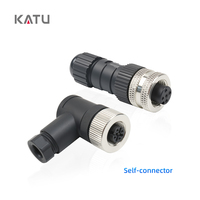 Connecteur d'aviation M12, câble blindé pour capteurs et automatisation industrielle, matériau PVC