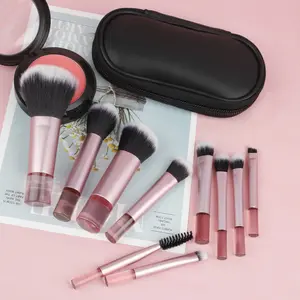 Mini Makeup Brush 10pcs Set Blush Loose Powder Eyeshadow Brushes Portable Makeup Beginner Complete Set