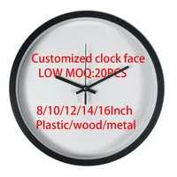 Custom Wall Clock, Radio Control, Quartz Movement, Wood
