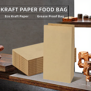 Sacs en kraft recyclables imprimés flexo, résistants à la graisse, pour emballage alimentaire (pain, toast, beignets, bagels) – Échantillons gratuits pour exposition, vente en gros - Product Image 2