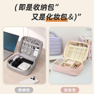 Trousse de Maquillage Been Love Grande Capacité, Sac de Voyage Rose Matelassé Doux, Organisateur de Maquillage - Product Image 4