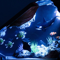 Lampe de Nuit Dragon en Résine pour Maison, Design Moderne LED, Couleur Dégradée, Décoration Artisanale, Nouveau Cadeau