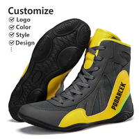 Day-Key Supplier : Bottes de boxe montantes professionnelles pour homme, en cuir respirant de haute qualité, à lacets, anti-choc, personnalisables pour la gym