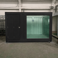 Conteneur maritime de 20 pieds personnalisé de haute qualité, design industriel extérieur, piscine intégrée avec système de filtration en verre