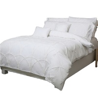 Ensemble de housse de couette à plis froncés, design populaire, échantillon de parure de lit